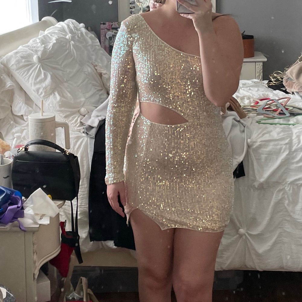 Sparkly cut out dress